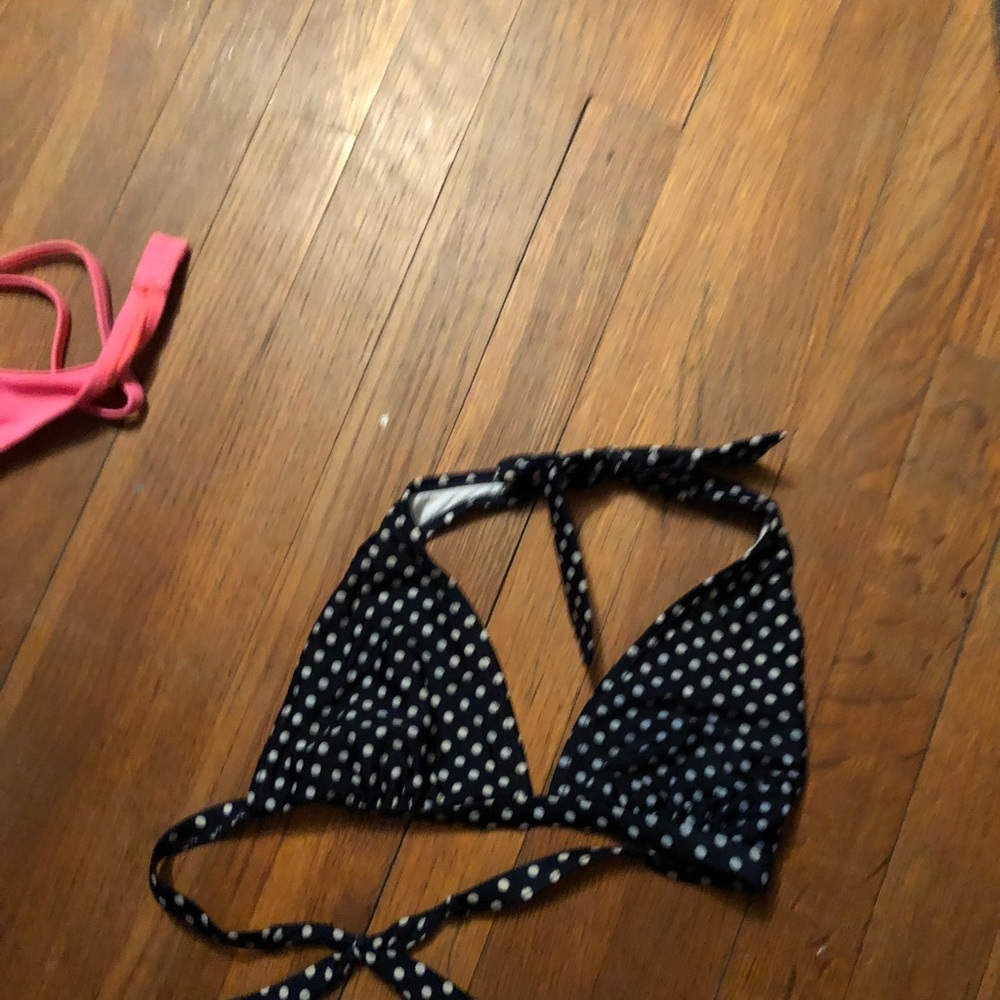 Black and white polka-dot bikini